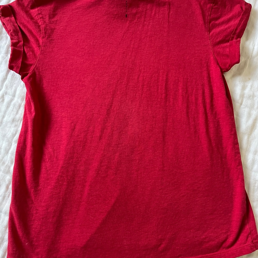 All Saints Red Short Sleeve Tee - Picture 3 of 5